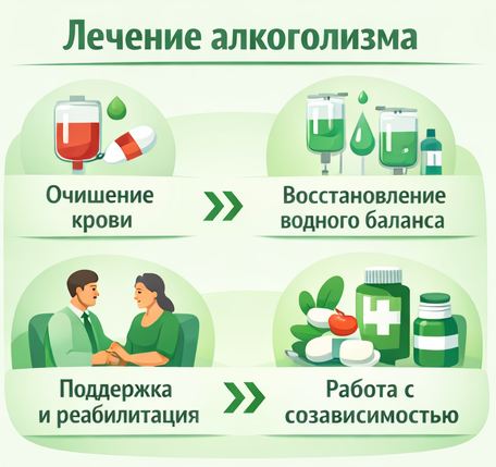 лечение алкоголизма в Салавате этапы
